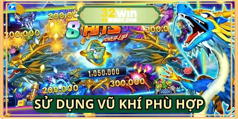 Bắn cá Thần Long có rất nhiều vũ khí khác nhau